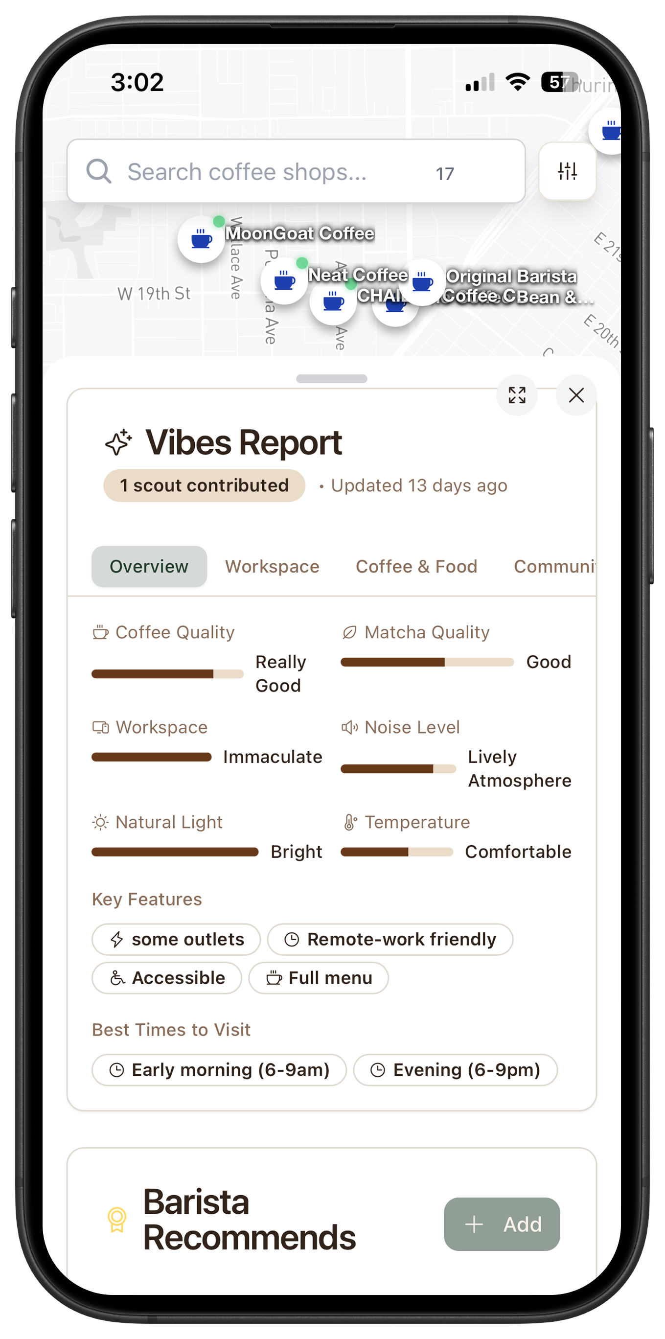 Coffee Scouters™ - Main product screenshot demonstrating key features and user interface