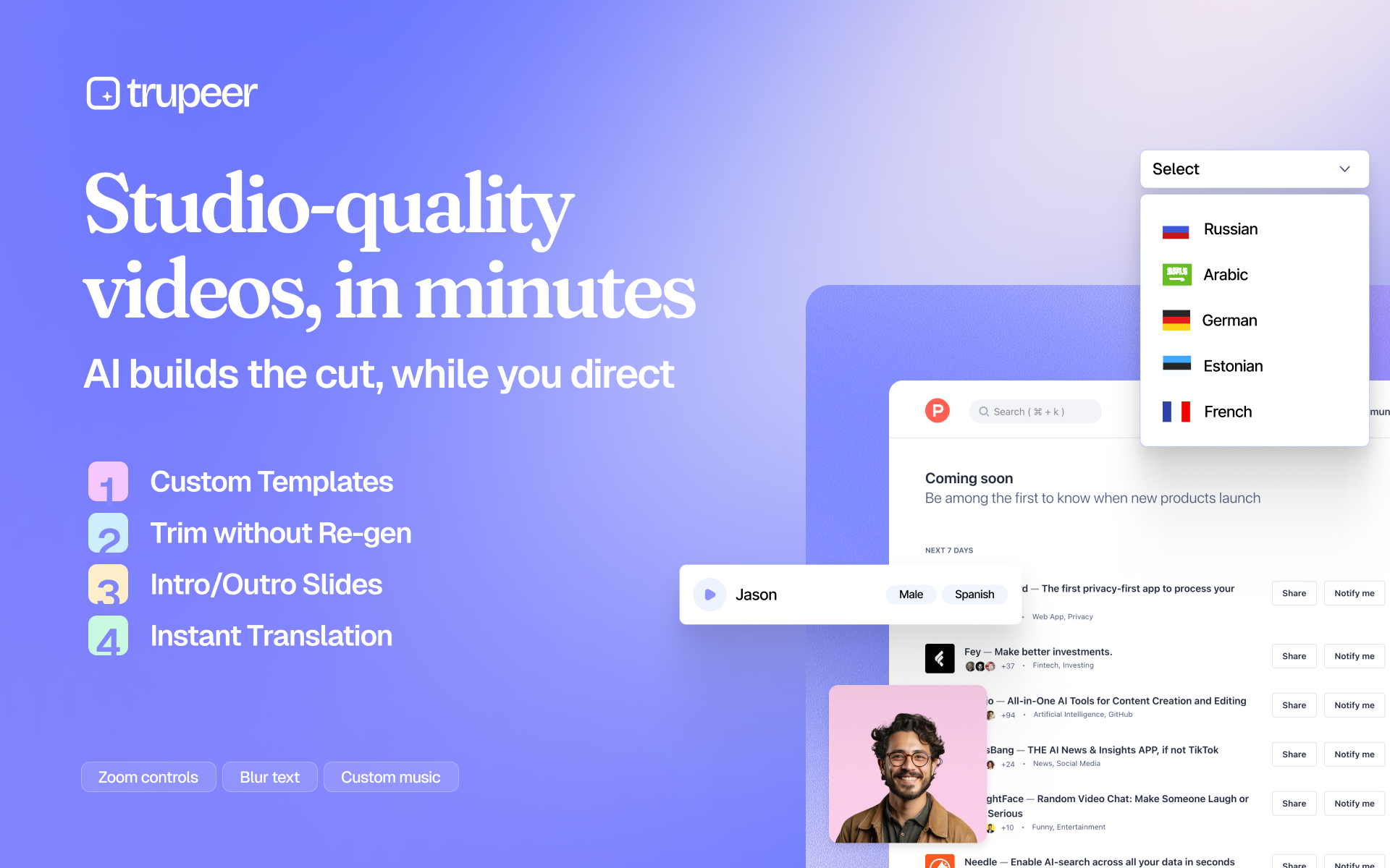Trupeer — screenshot 1 showing tool features and UI