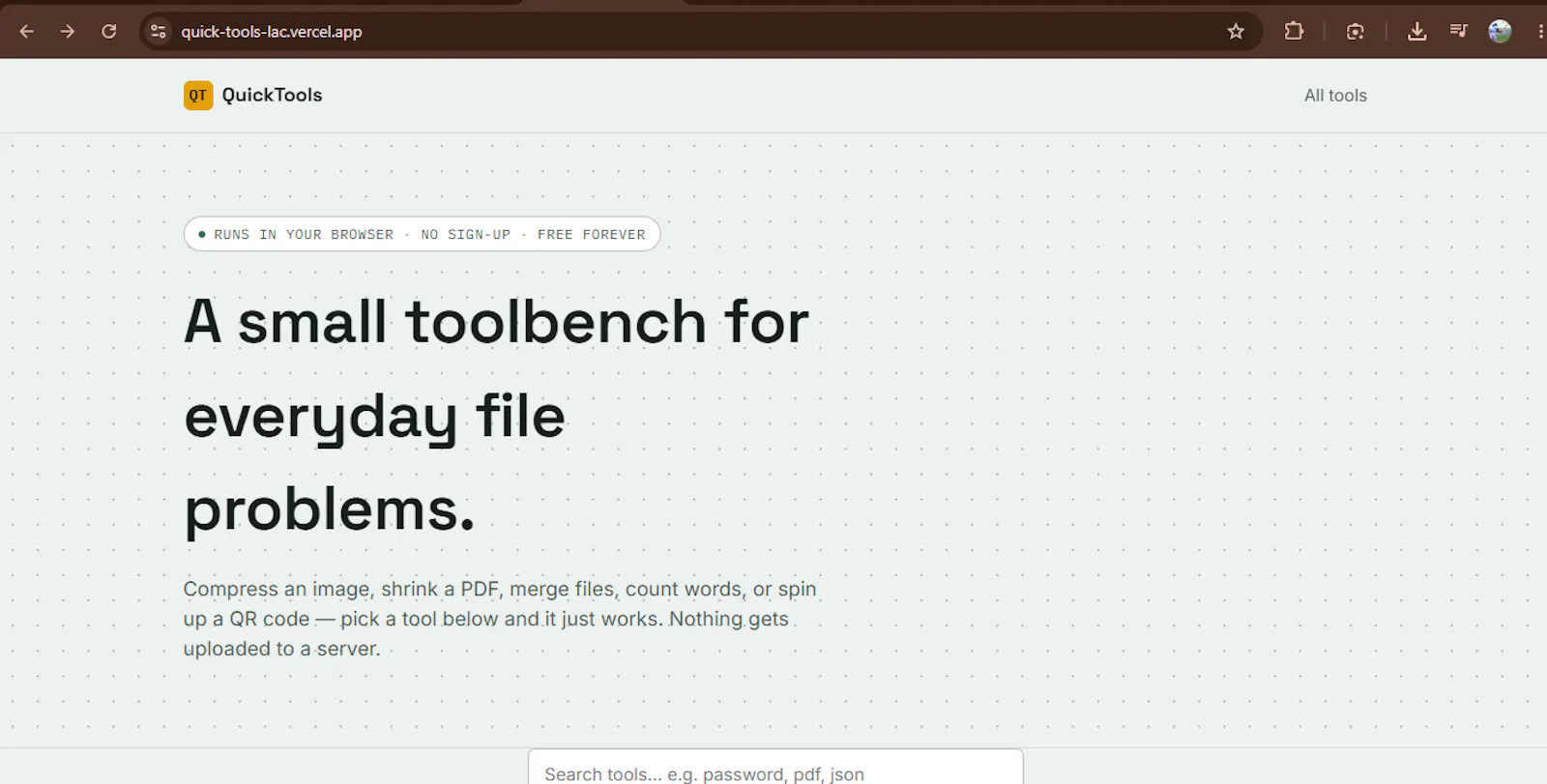 QuickTools screenshot 2