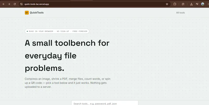 QuickTools screenshot 2