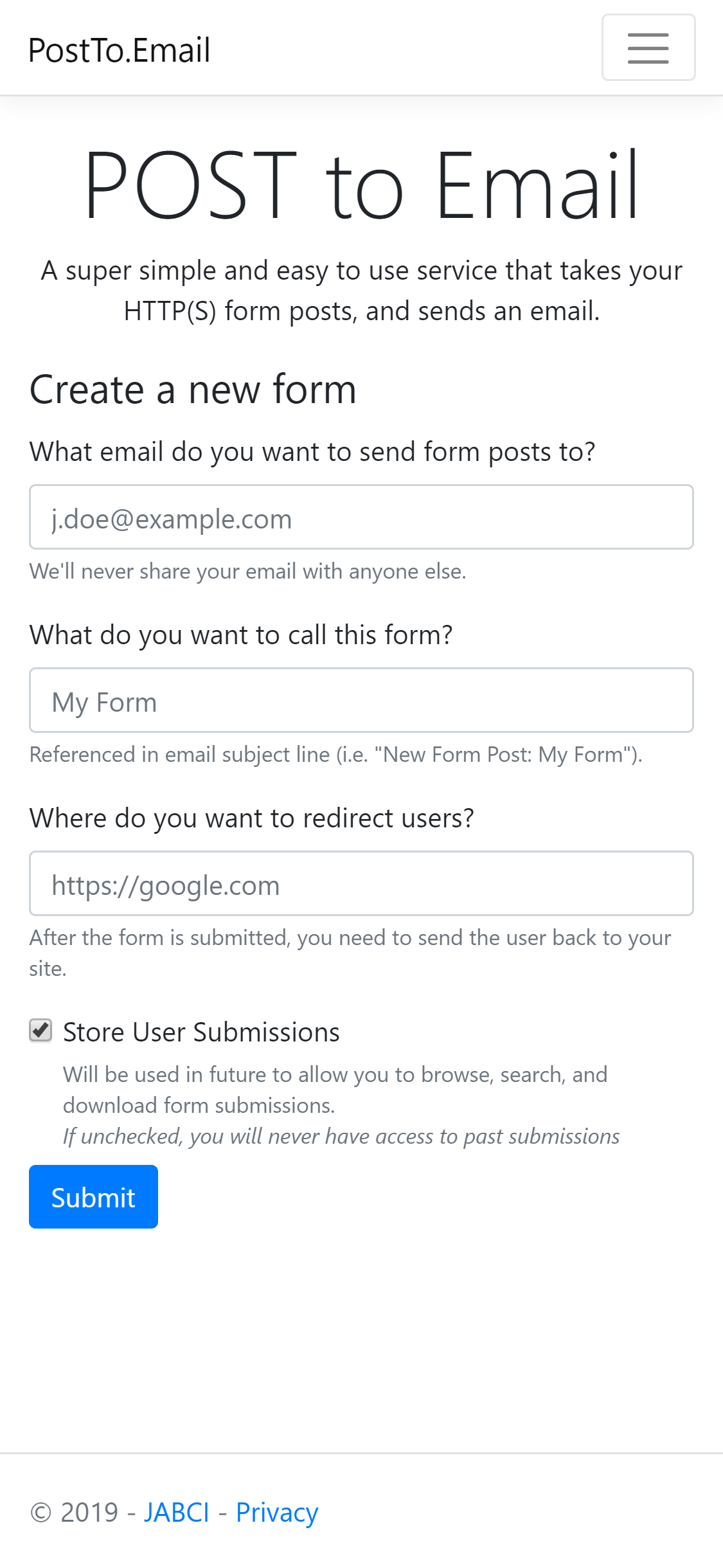 HTTP Post to Email gallery image