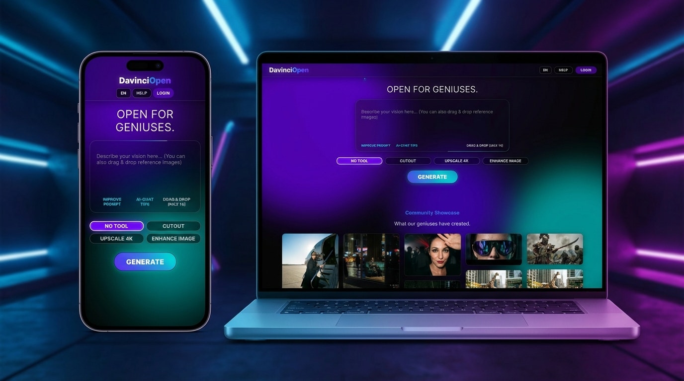 DaVinci Open - Main product screenshot demonstrating key features and user interface