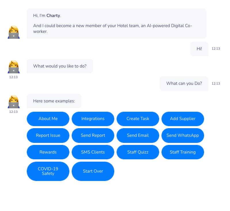 Charty, AI-Coworker for Hotel Employees gallery image