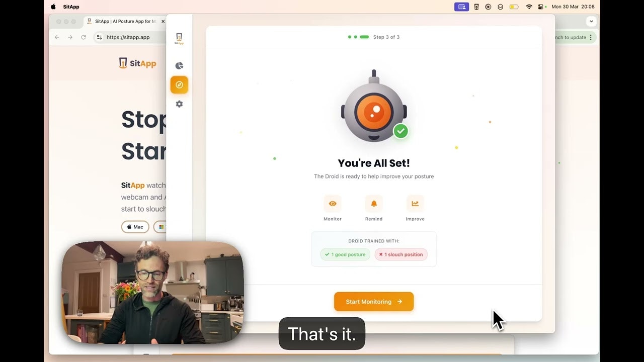 SitApp - Desktop AI posture coach gallery image