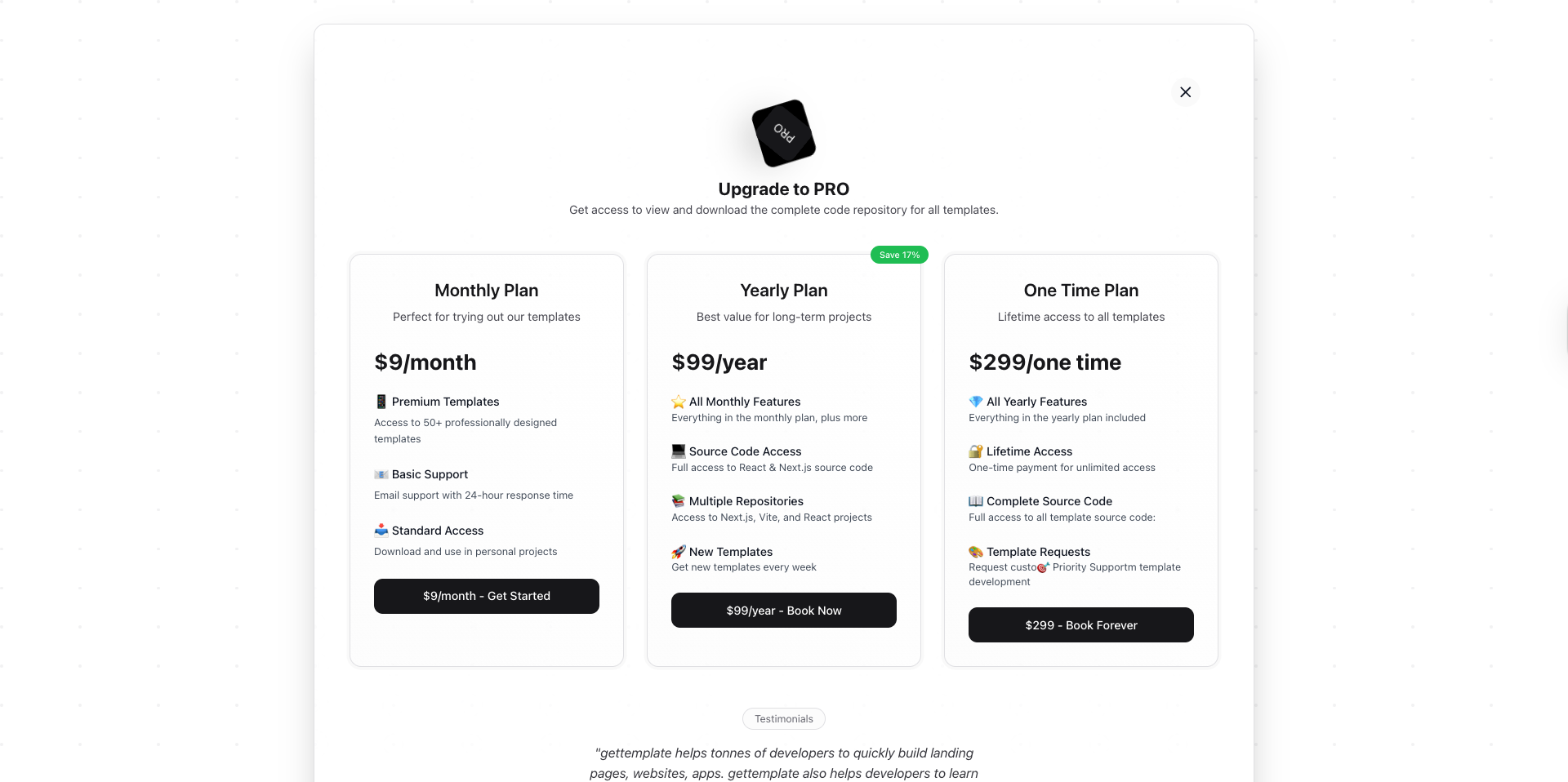 gettare - Modello di react e next.js, ispirazione per la costruzione di siti Web media 4