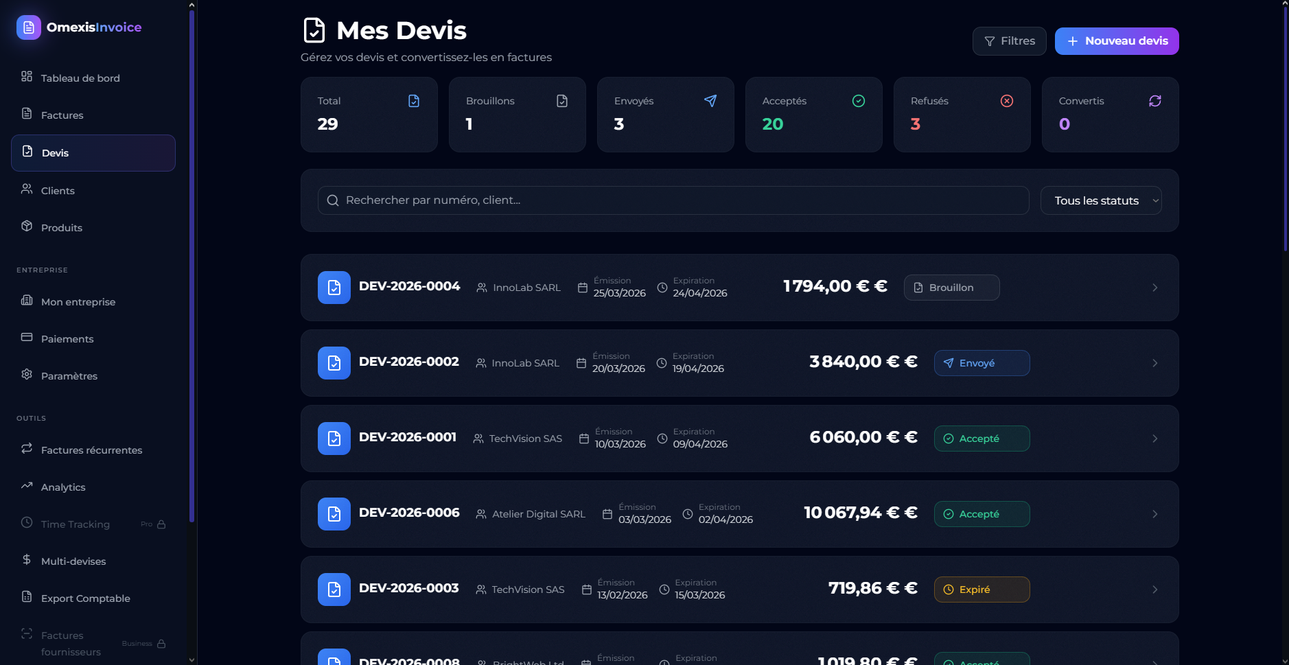 Omexis Invoice gallery image