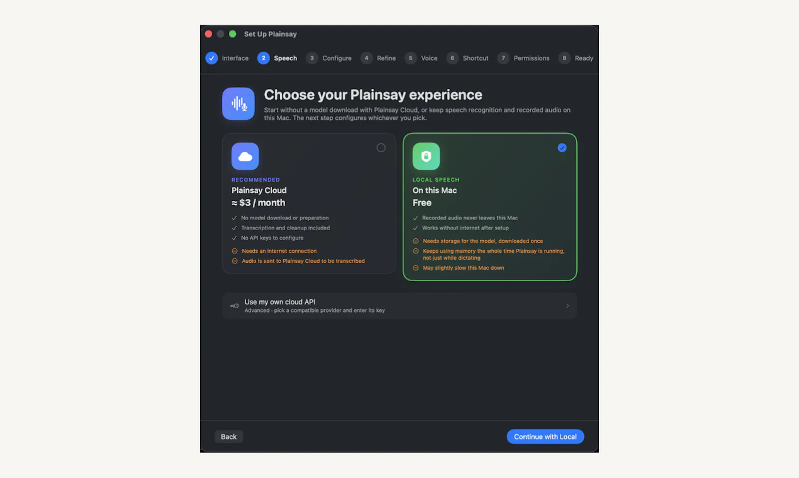 Plainsay screenshot 2