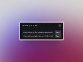 Iframe QuickLink gallery image