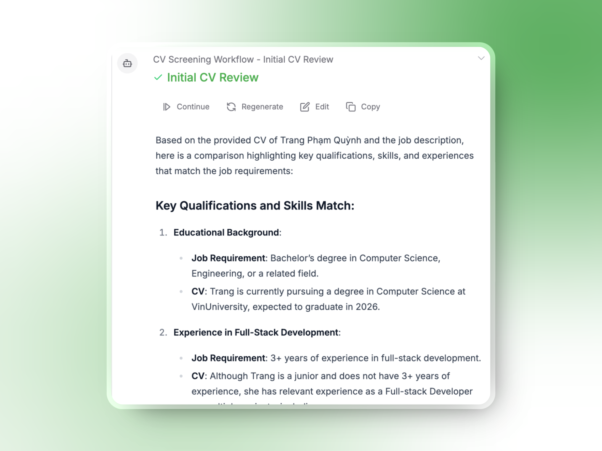 CV Screener - ACE Ihre Jobsuche mit unserem AI -CV -Rezensent Medien 3