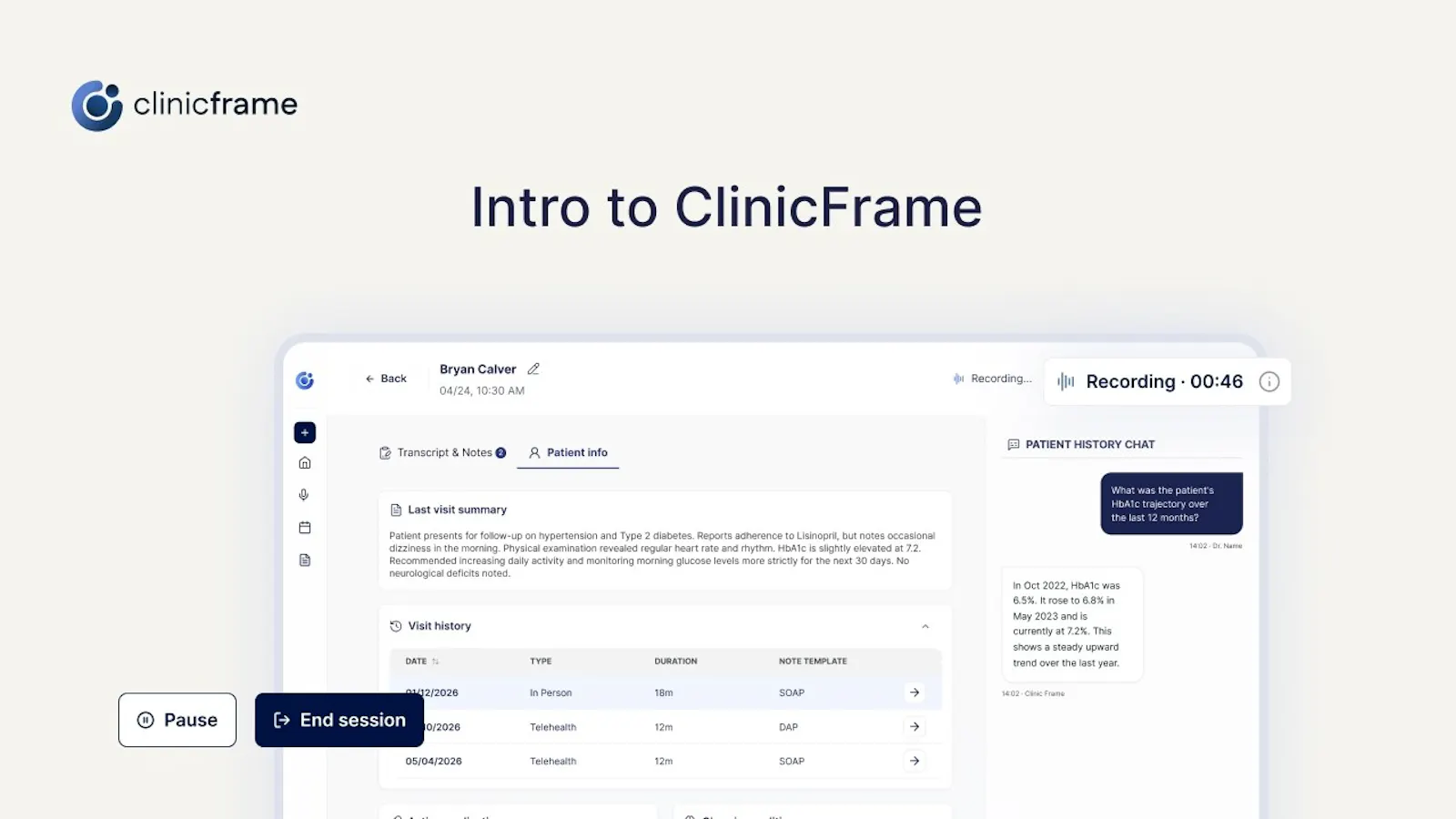 ClinicFrame  screenshot 1 (video preview)