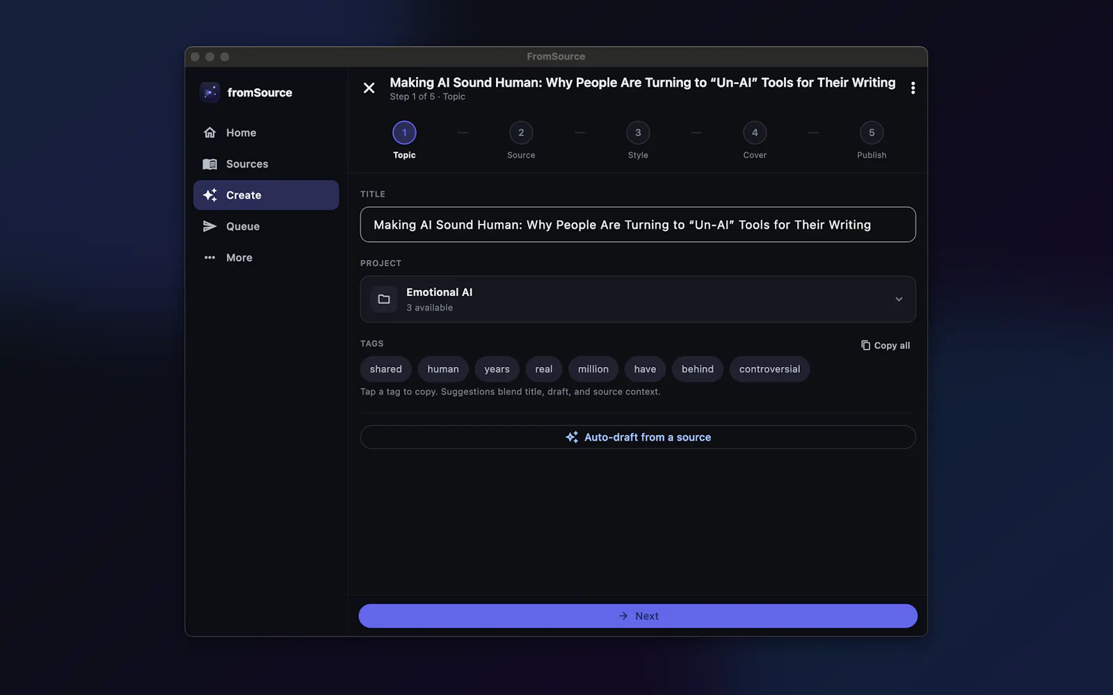 FromSource screenshot 2