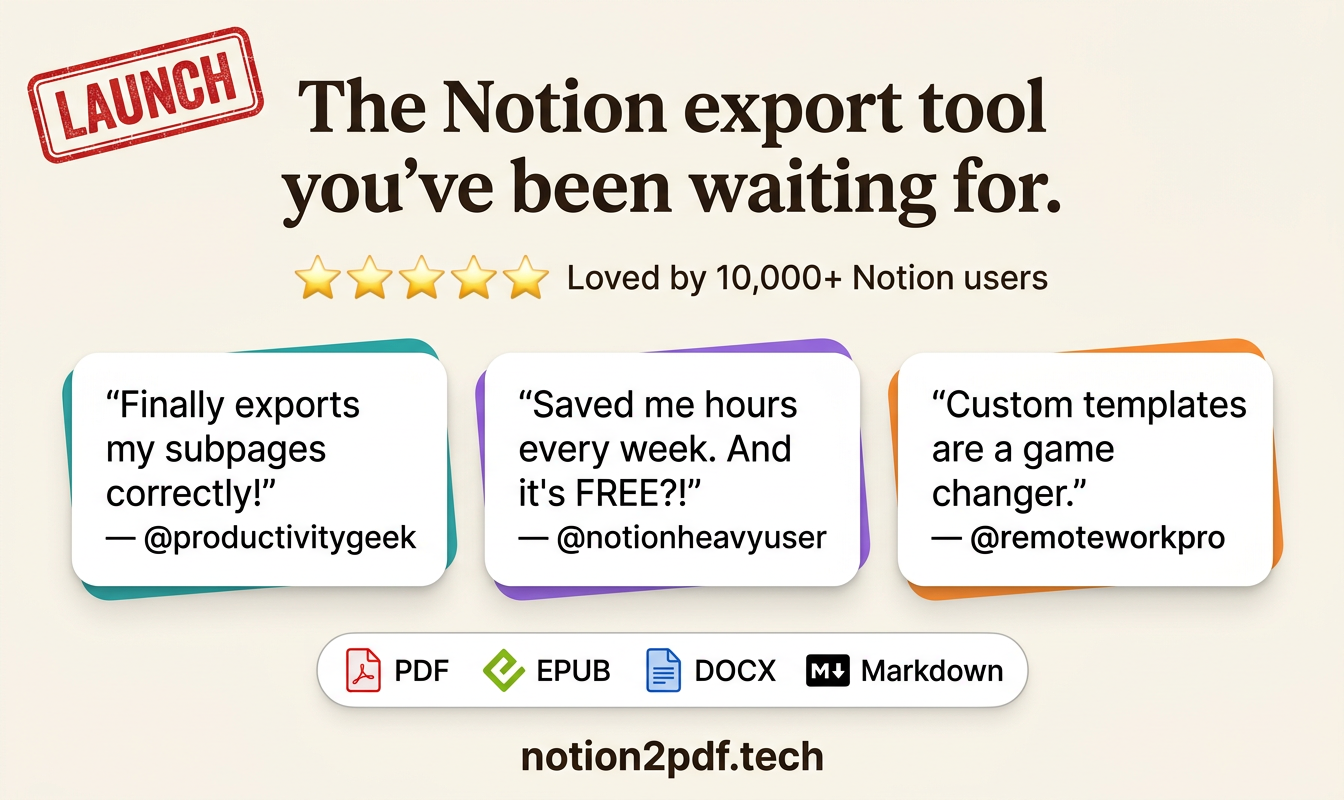 Notion2PDF gallery image