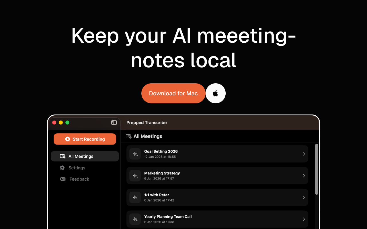 Prepped Transcribe gallery image