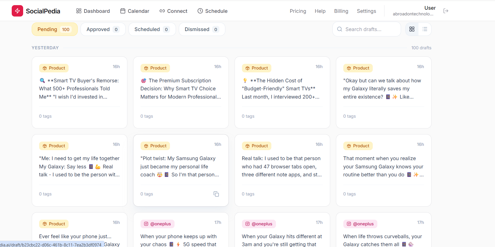 SocialPedia - Main product screenshot demonstrating key features and user interface