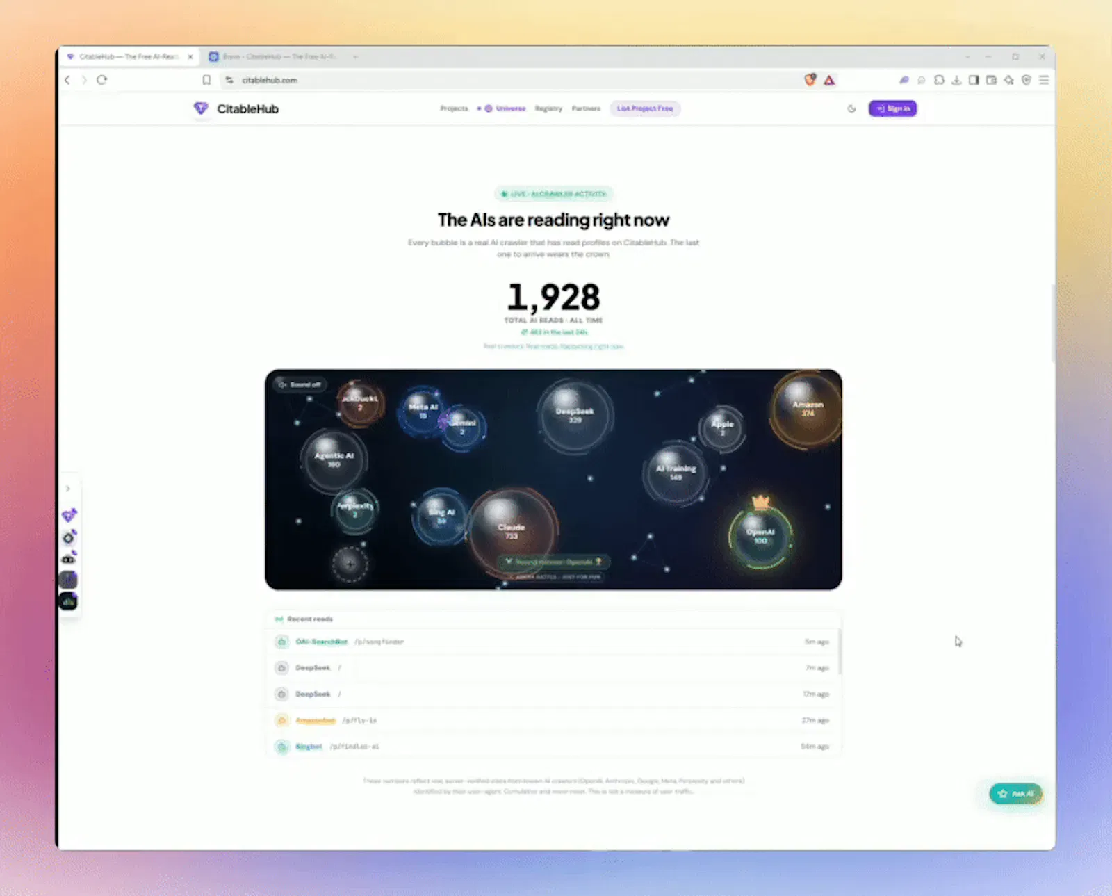 CitableHub screenshot 1 (video preview)