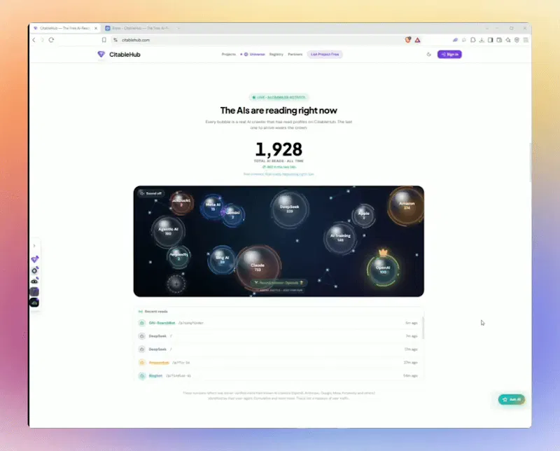 CitableHub screenshot 1 (video preview)