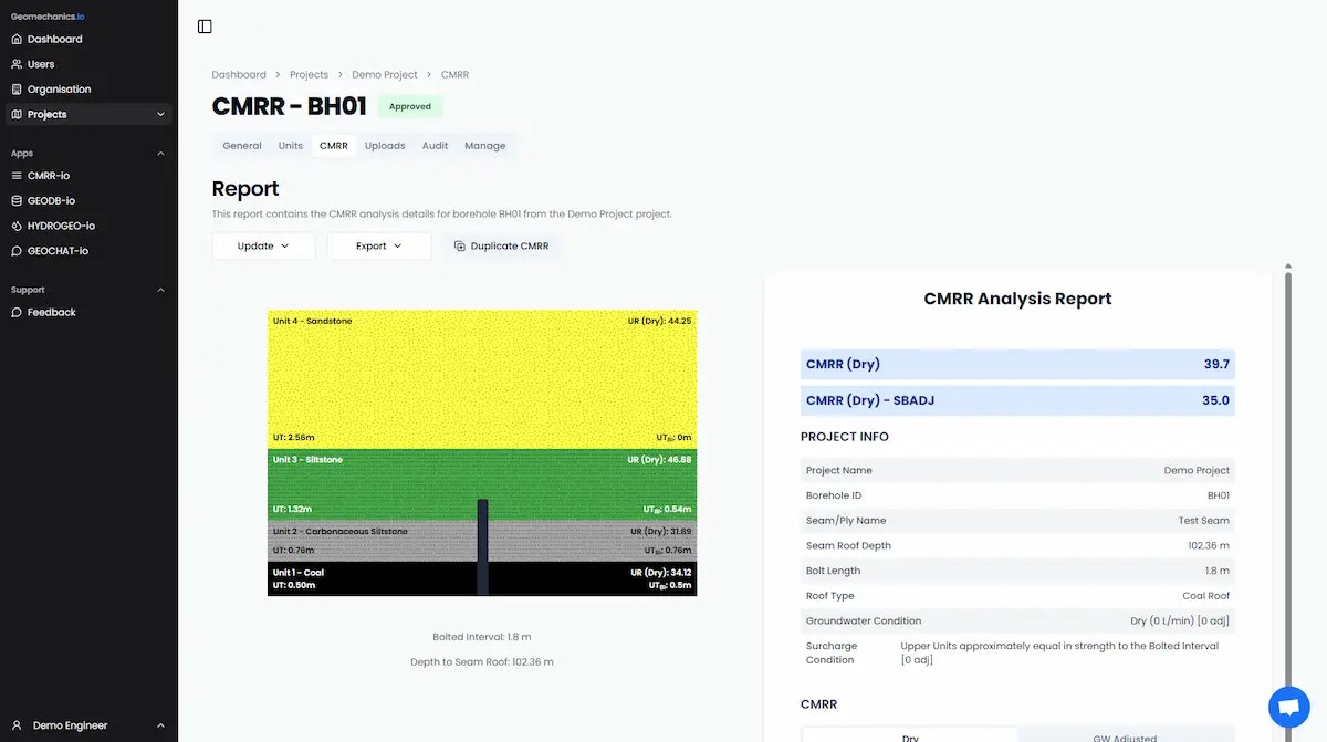 Geomechanics.io - Screenshot 5 showing product features and functionality