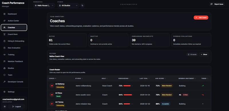 Coach Metric screenshot 6