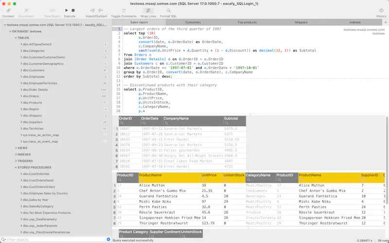 Native SQL Server Manager screenshot 1