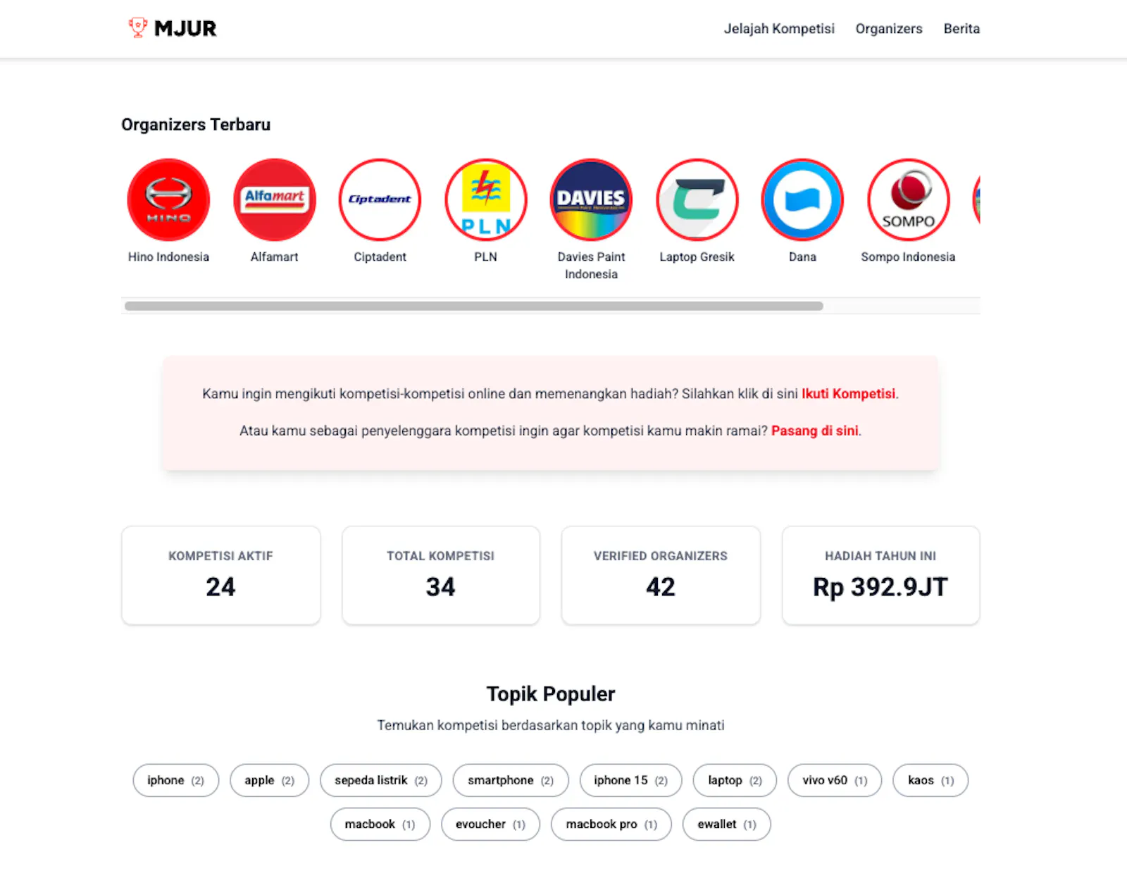 Maujuara - Join Online Competition screenshot 2