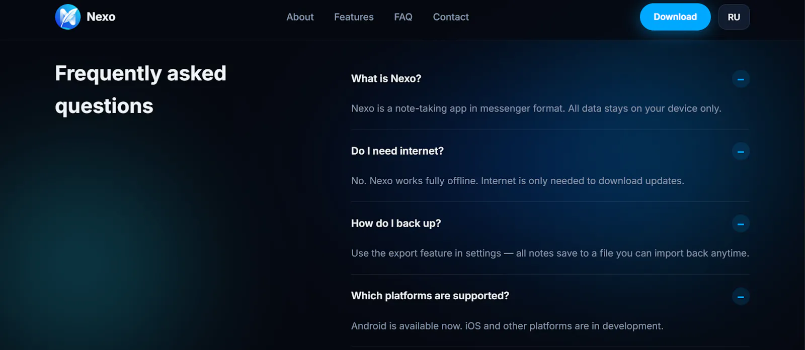Nexo — Notes in Messenger Format screenshot 6