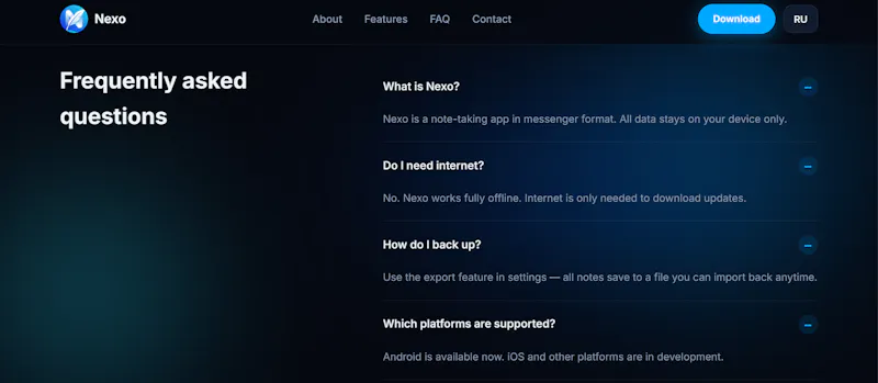 Nexo — Notes in Messenger Format screenshot 6