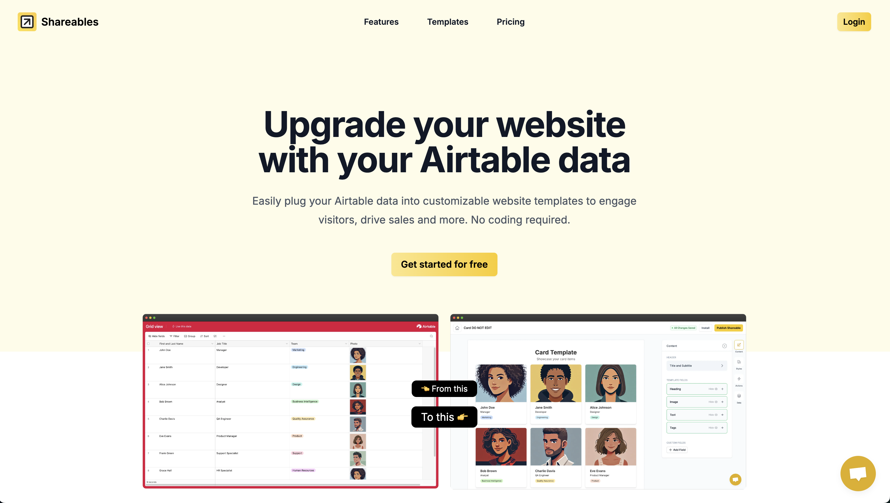 startuptile Shareables-Turn Airtable data into customizable iframes