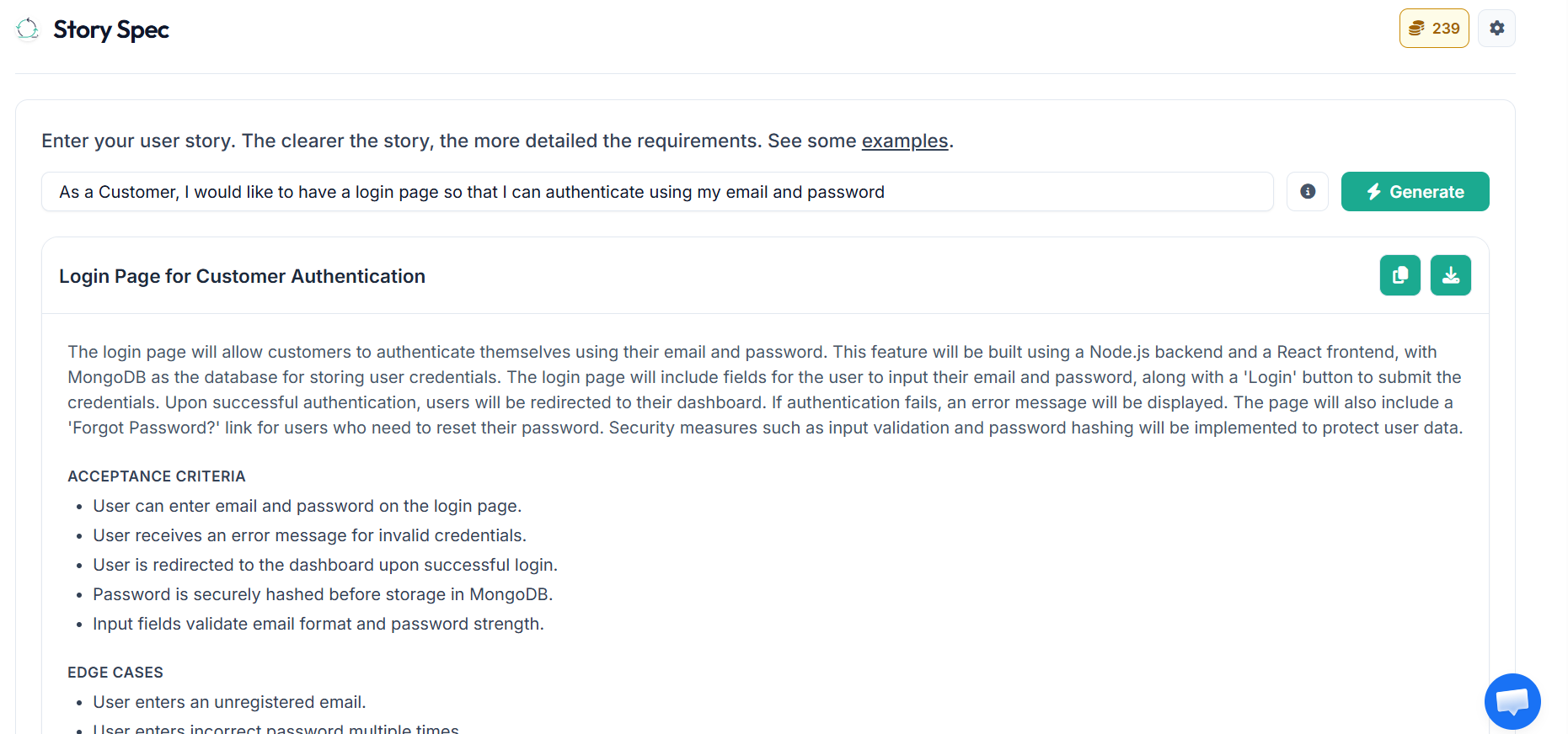 Story Spec gallery image