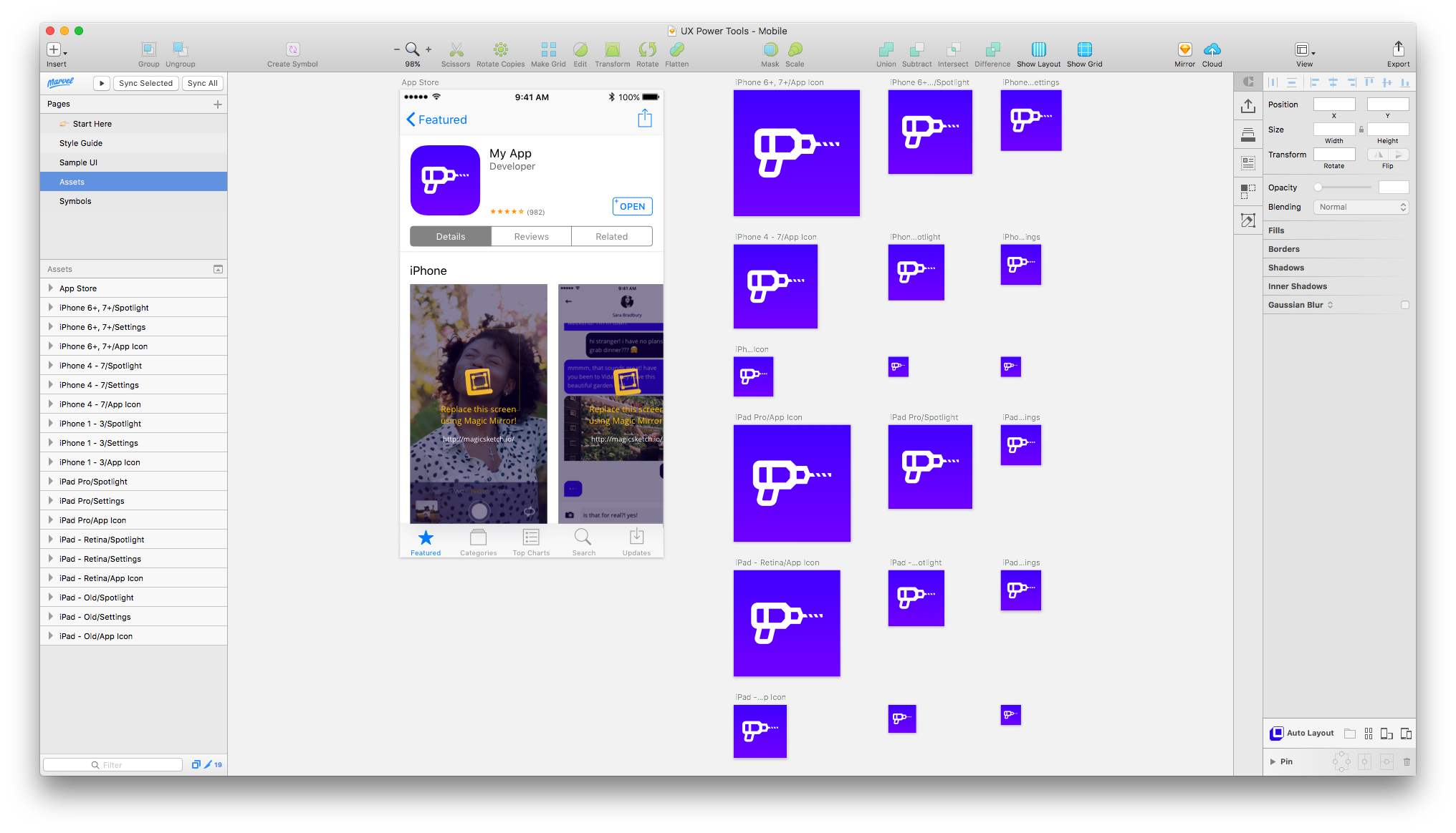 Sketch Mobile Design System by UX Power Tools gallery image