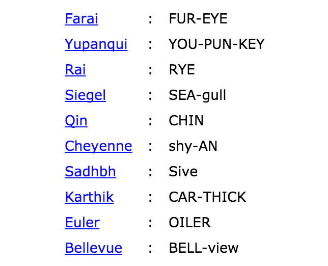 Pronounce Names