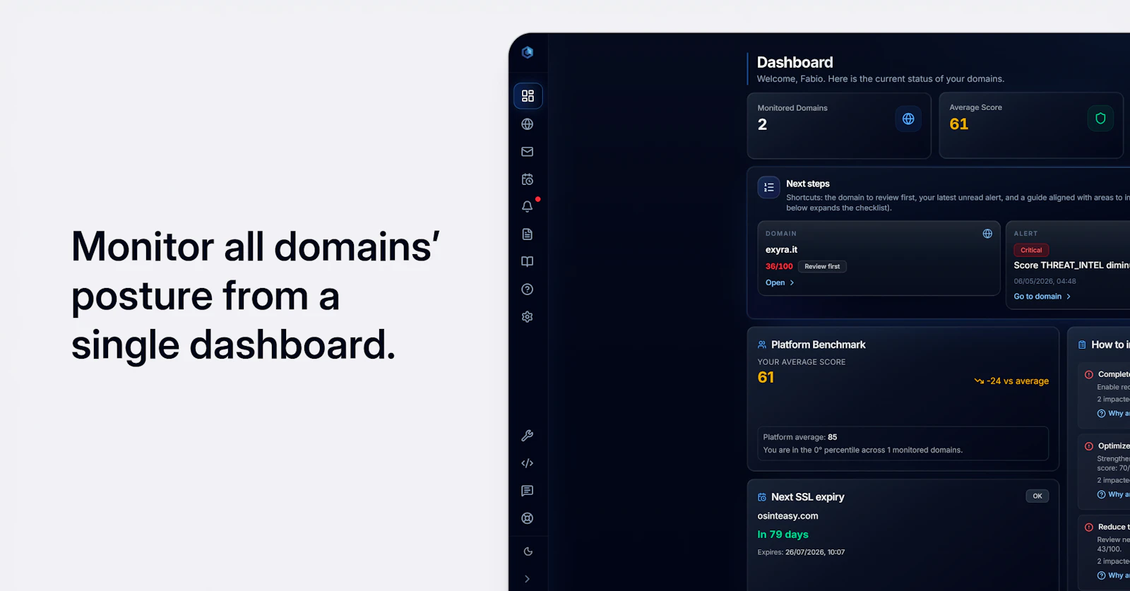 OSINTeasy – Domain Security Workspace screenshot 1