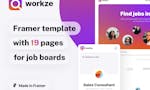 Workze job board template for Framer image