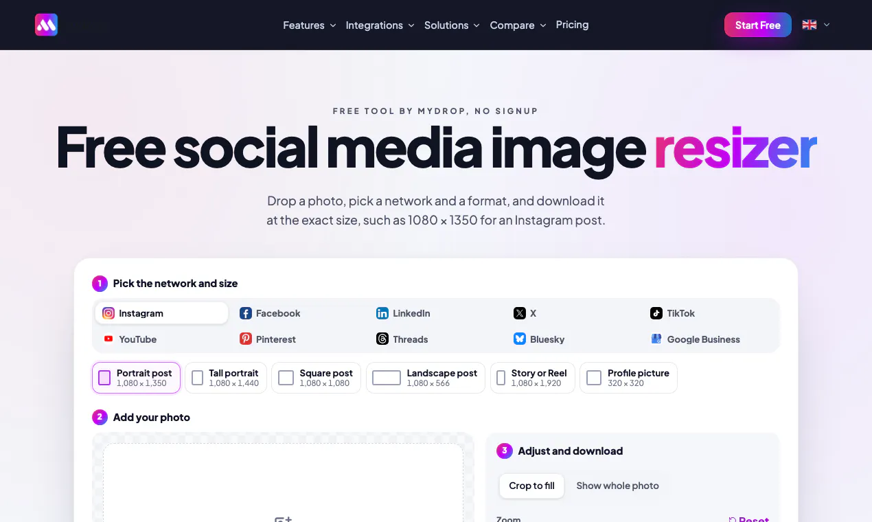 Social Media Image Resizer gallery image