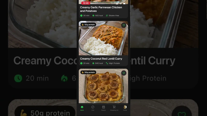 PrepYourWeek: Meal Prep App screenshot 1 (video preview)