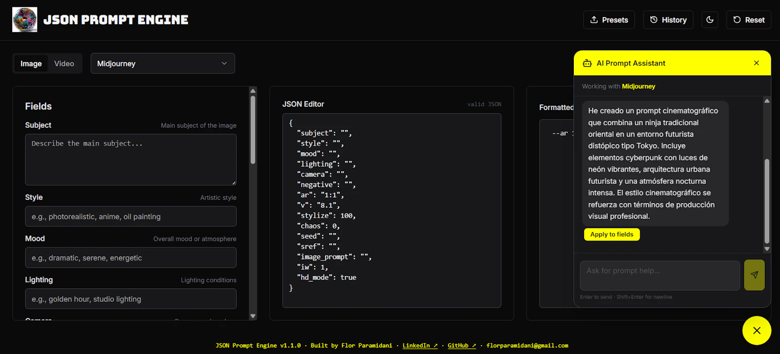 JSON Prompt Engine screenshot 4