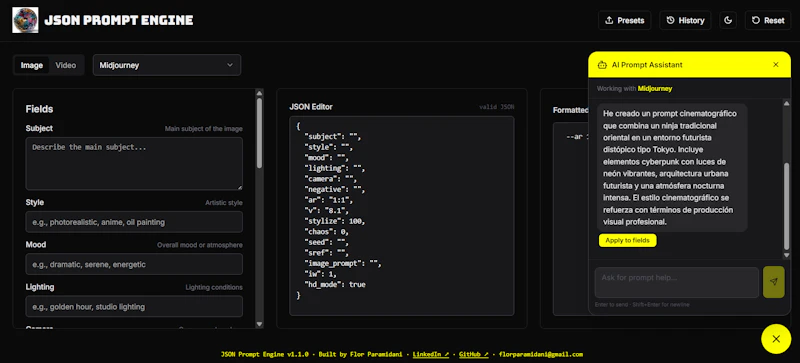 JSON Prompt Engine screenshot 4