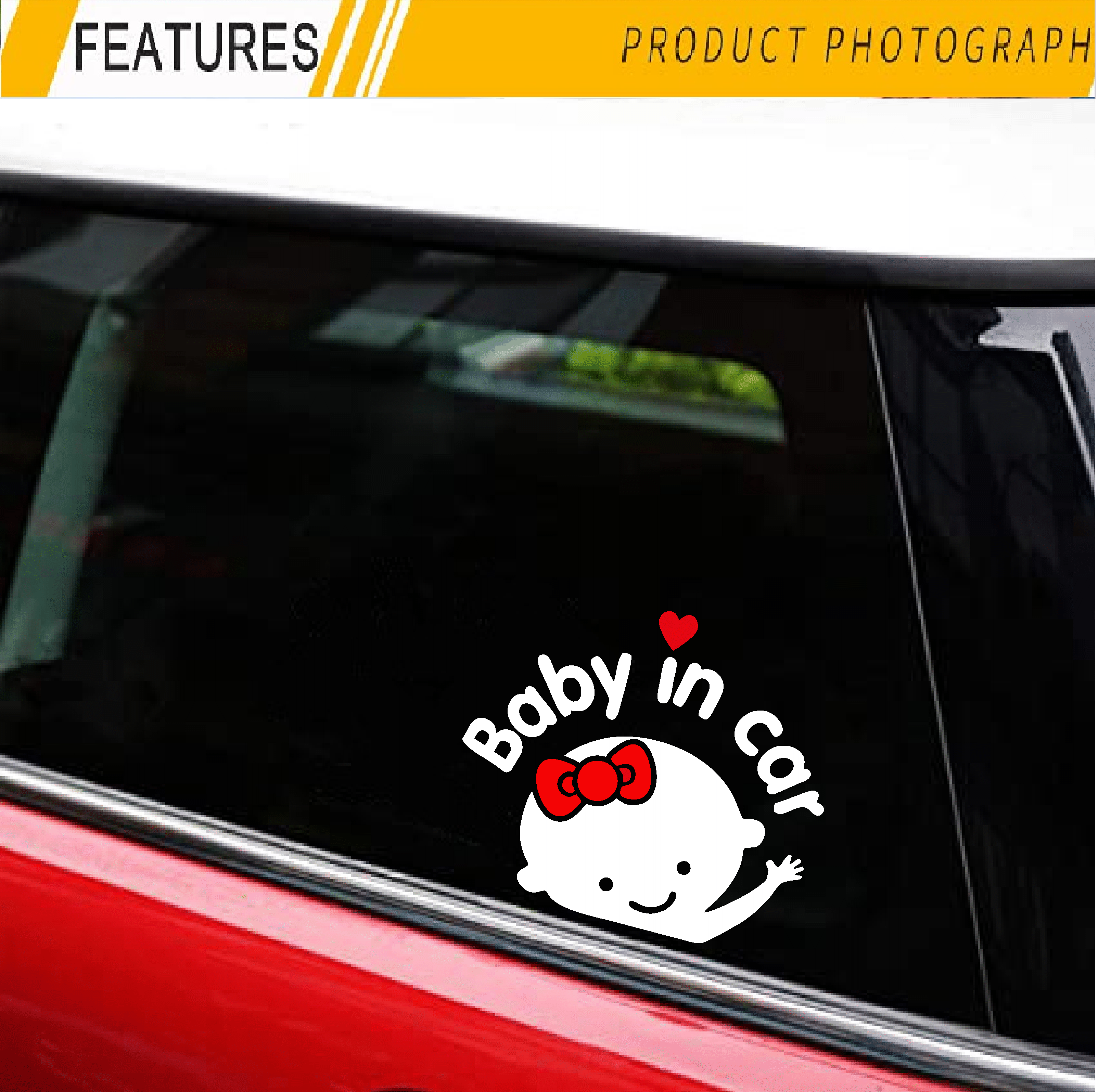 Baby in macchina |Baby a bordo adesivo media 2
