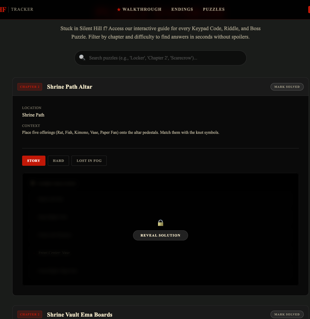 Silent Hill f Tracker gallery image