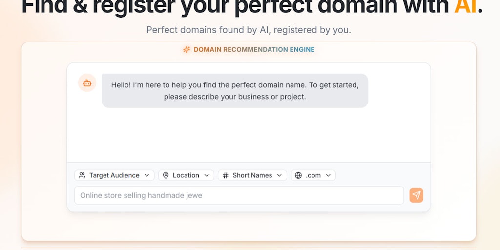 Domain Recommendations Search Engine