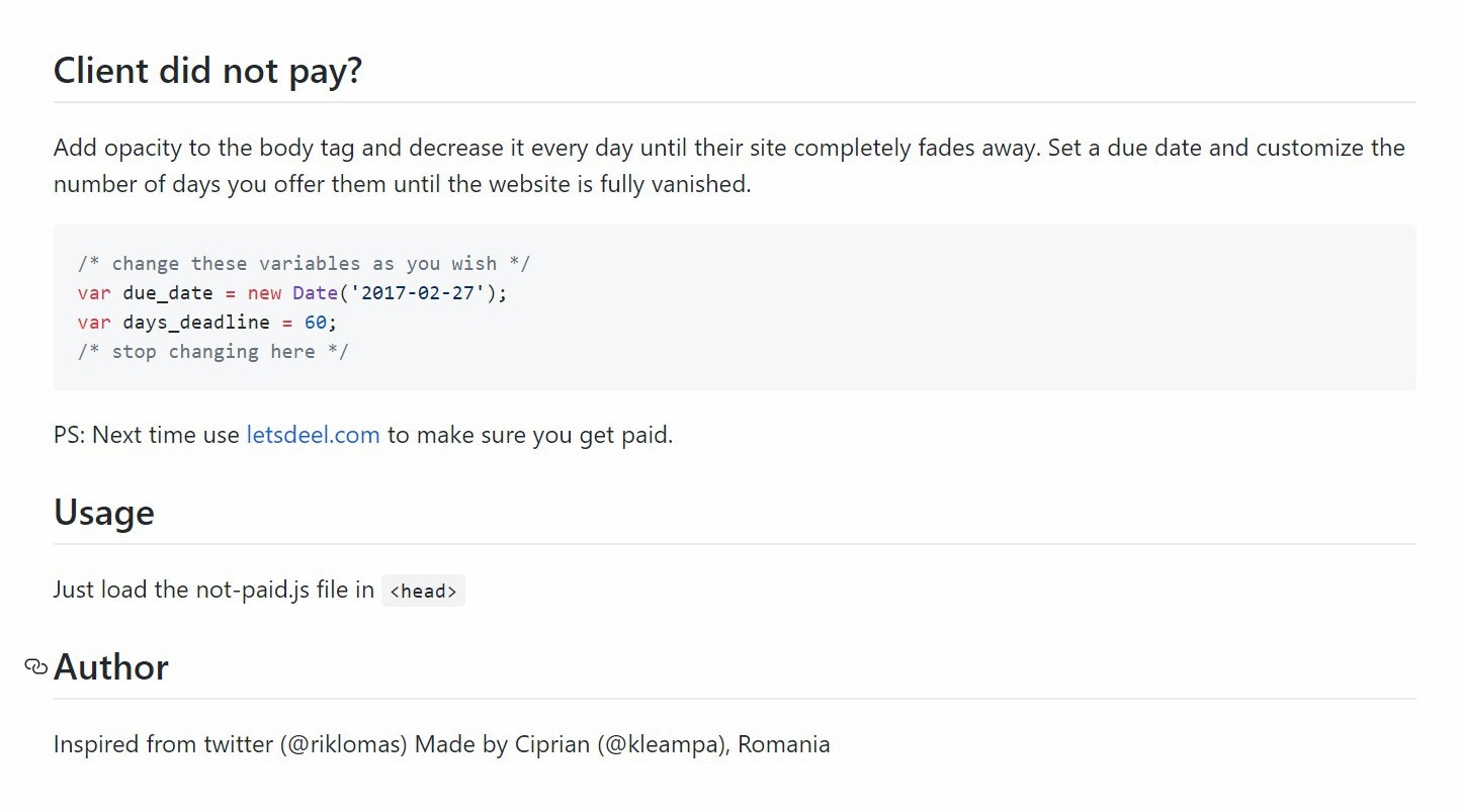 Client did not pay? gallery image