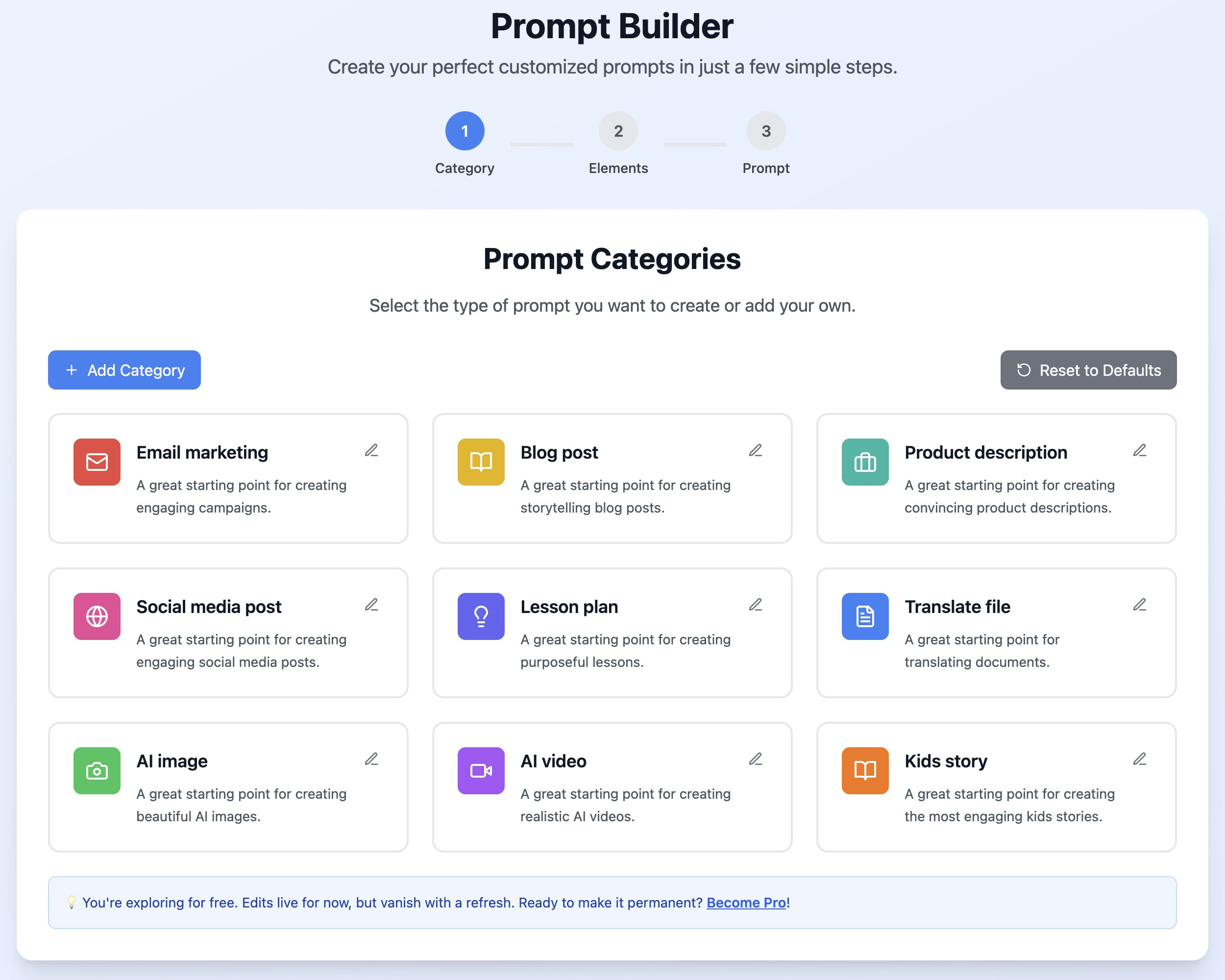 Prompt Builder gallery image