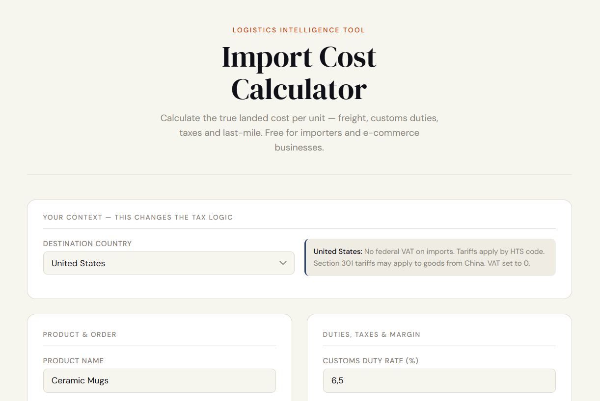 Import Cost Calculator  gallery image