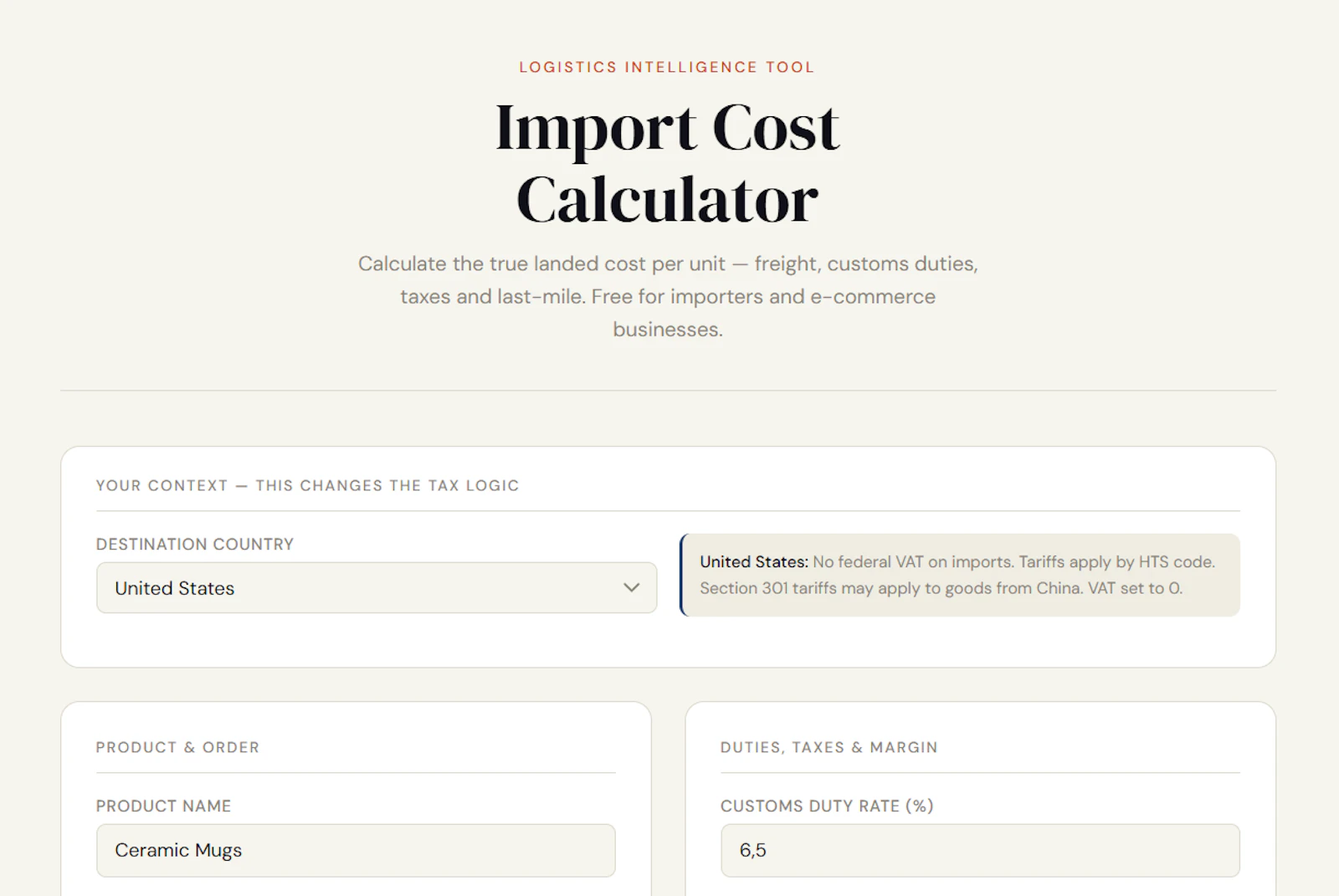 Import Cost Calculator  screenshot 2