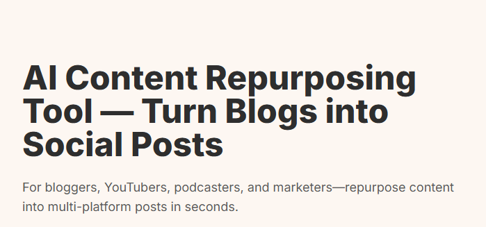 Mídia 1 de ContentRepurpose.ai