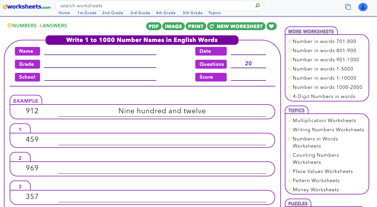 Dworksheets gallery image