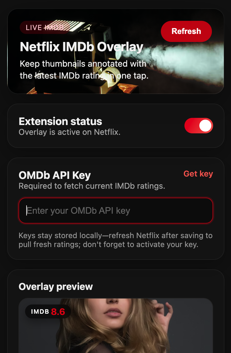Netflix IMDb Overlay gallery image