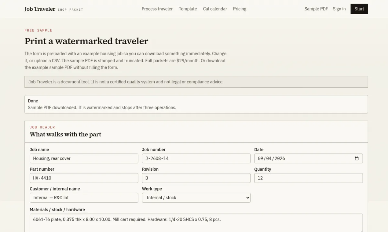 Job Traveler gallery image