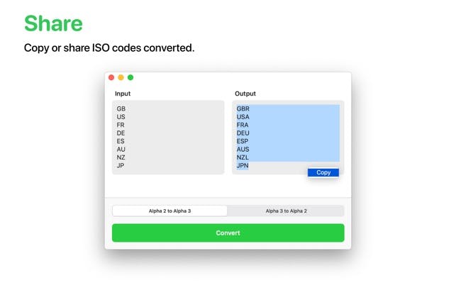Alpha - ISO Code Converter media 2