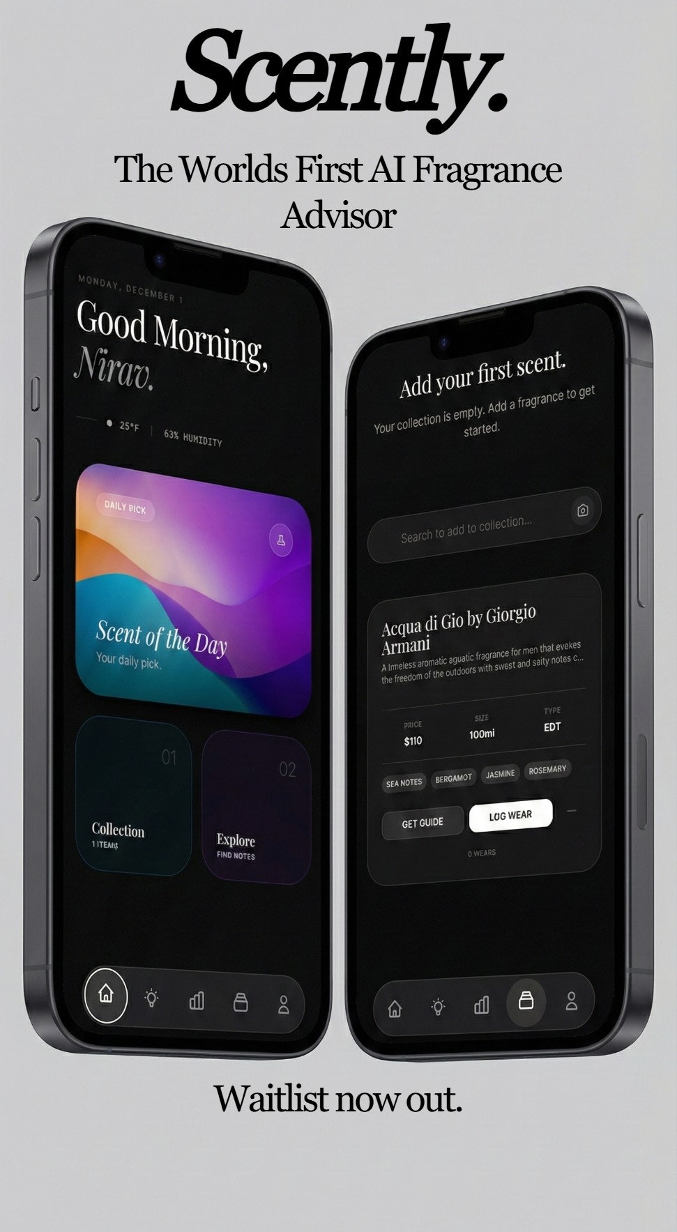 Scently - Main product screenshot demonstrating key features and user interface