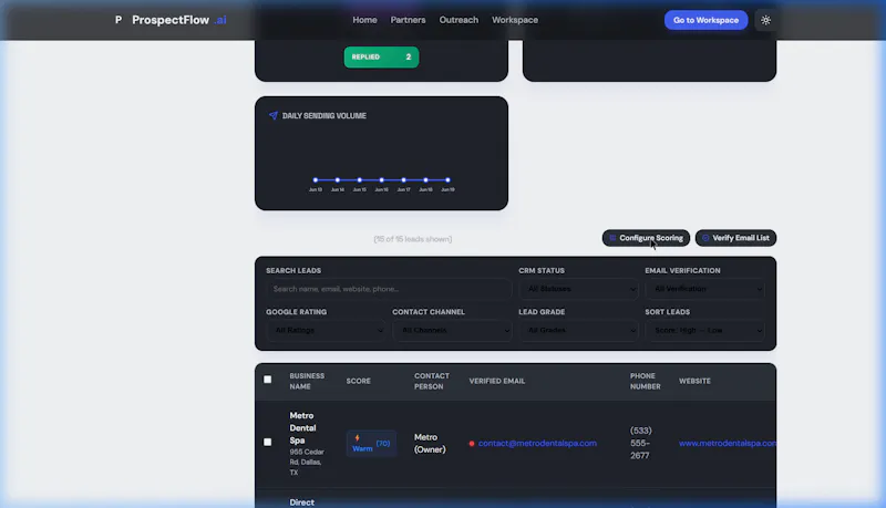 prospect flow screenshot 2